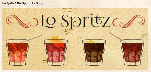 Bellissima infografica sullo spritz, di Etra Comunicazione